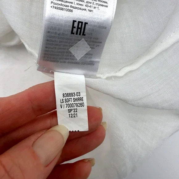 Banana Republic White Ramie Sheer Tunic Dress Tall S Bride Resort NO BELT - Picture 5 of 13